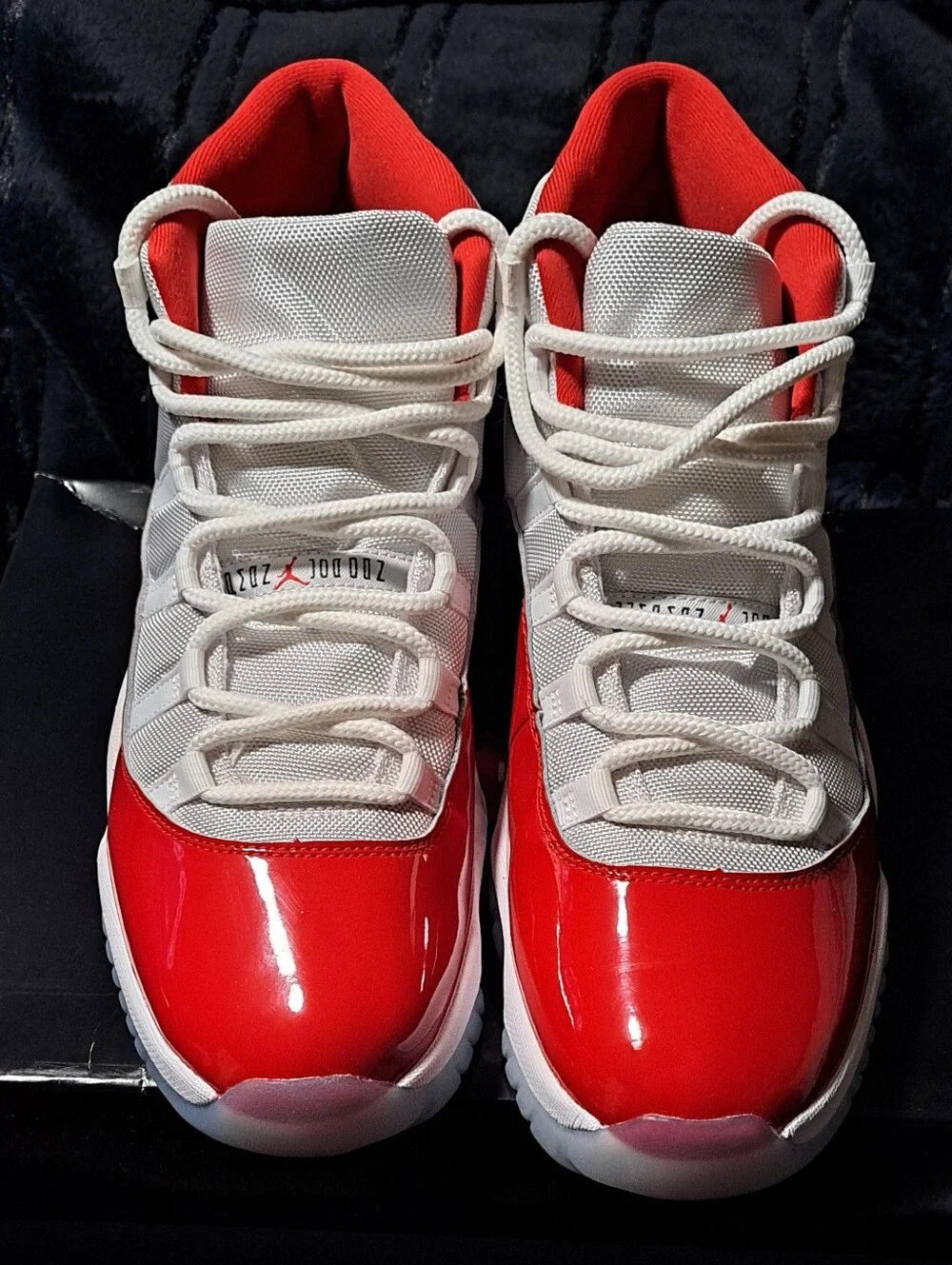 Jordan Men's Retro 11 Sneakers - White and Red